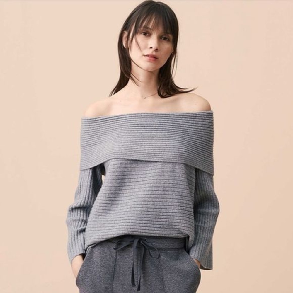 Lou & Grey Ribbed Off-Shoulder Sweater - Picture 2 of 9